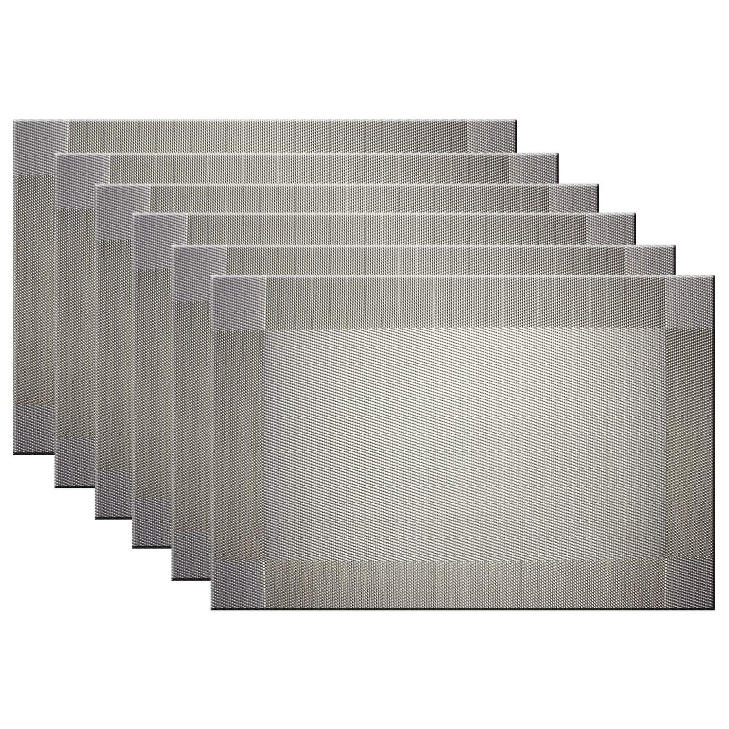 Placemats Washable Easy to Clean Woven Vinyl Placemats for Kitchen Table Heat...
