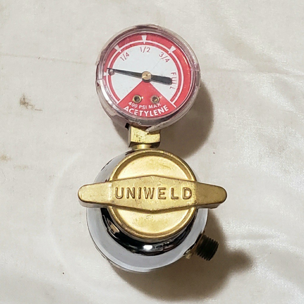 Uniweld R-RB Acetylene Regulator CGA-520 B Tank A Size Hose Fitting Plumber