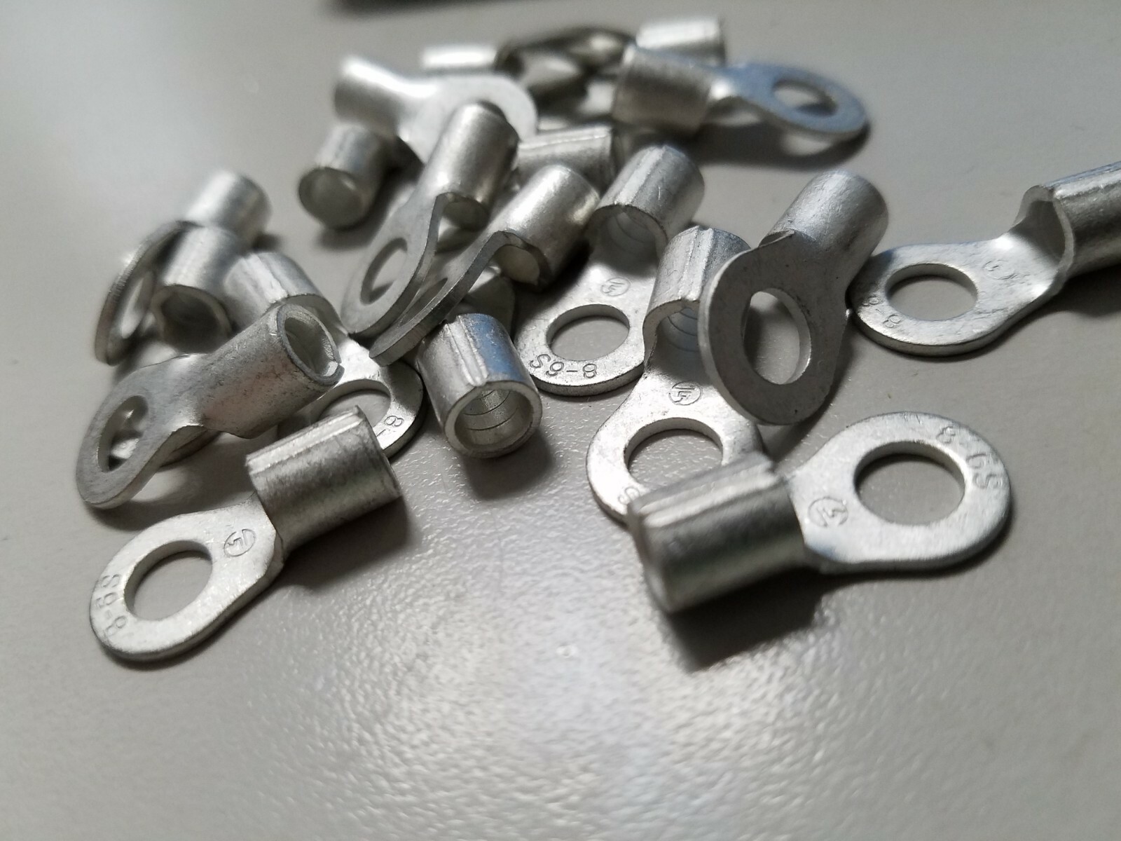 pack of 25 8 awg ring terminal Tinned Copper 1/4 hole prd