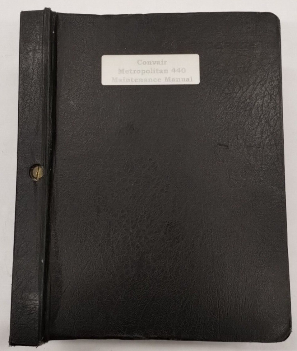 Convair Metropolitan 440 Maintenance Manual ZM-440-012 Revised July 15, 1958