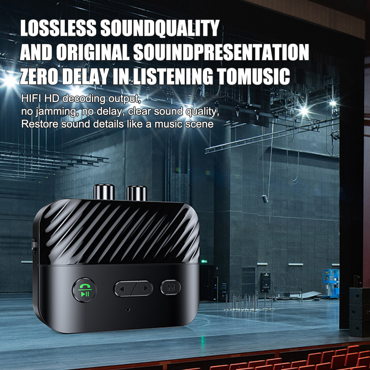USB Bluetooth 5.3 Transmitter Receiver Wireless AUX to 2RCA Stereo Audio Adapter