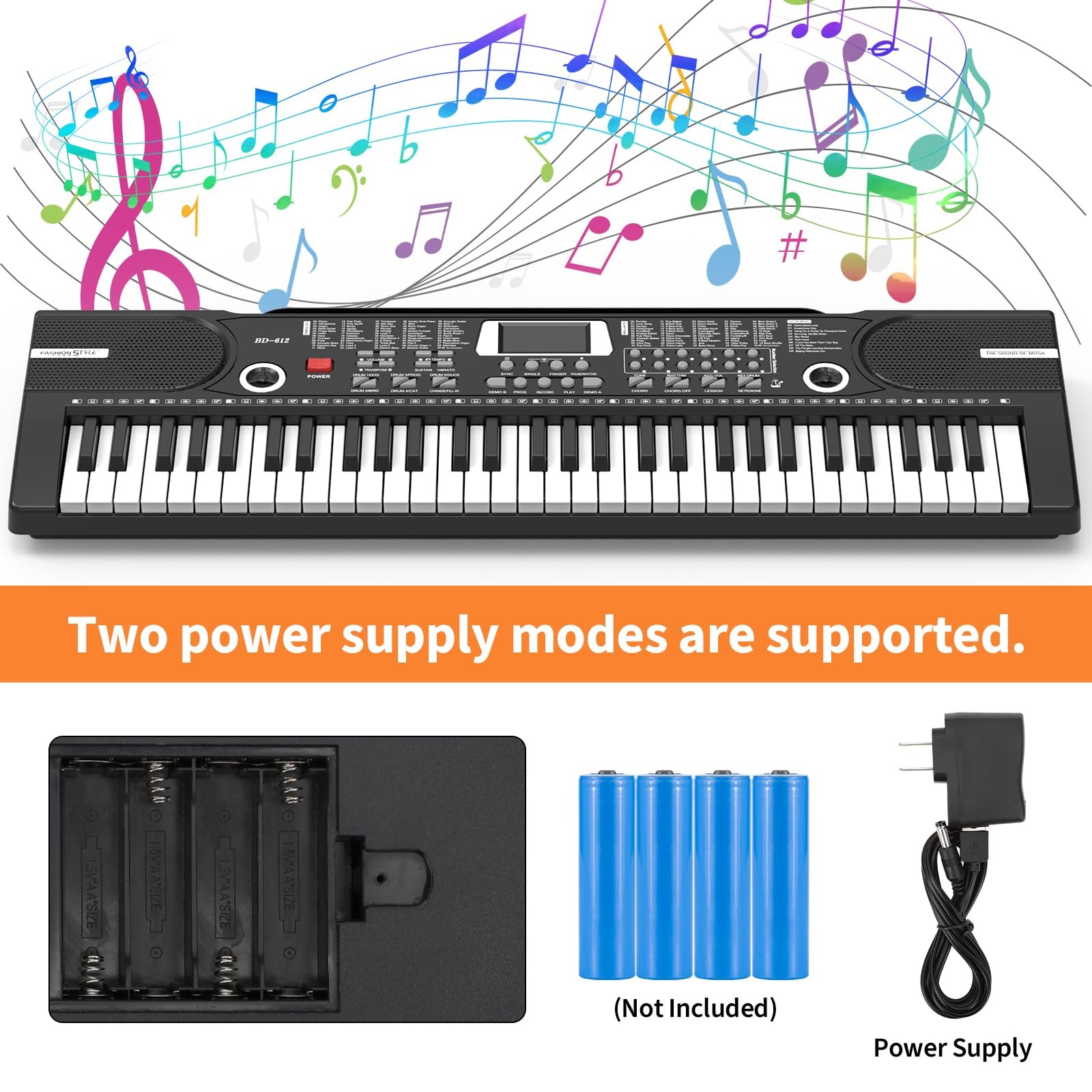 61 keys keyboard piano, Electronic Digital Piano with BuiltIn Speaker Microph...