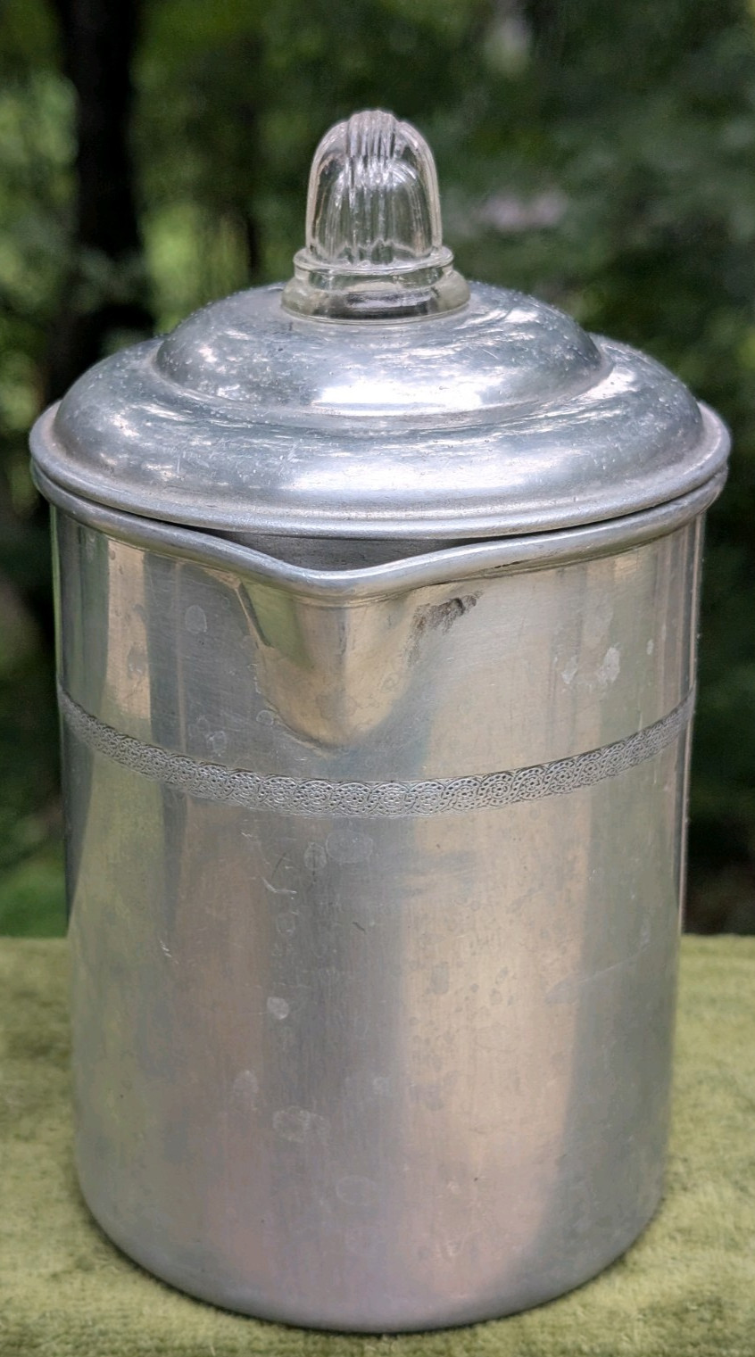 VINTAGE CRAFTMASTER PRODUCTS ALUMINUM COFFEE PERCOLATOR COMPLETE KITCHEN PROP