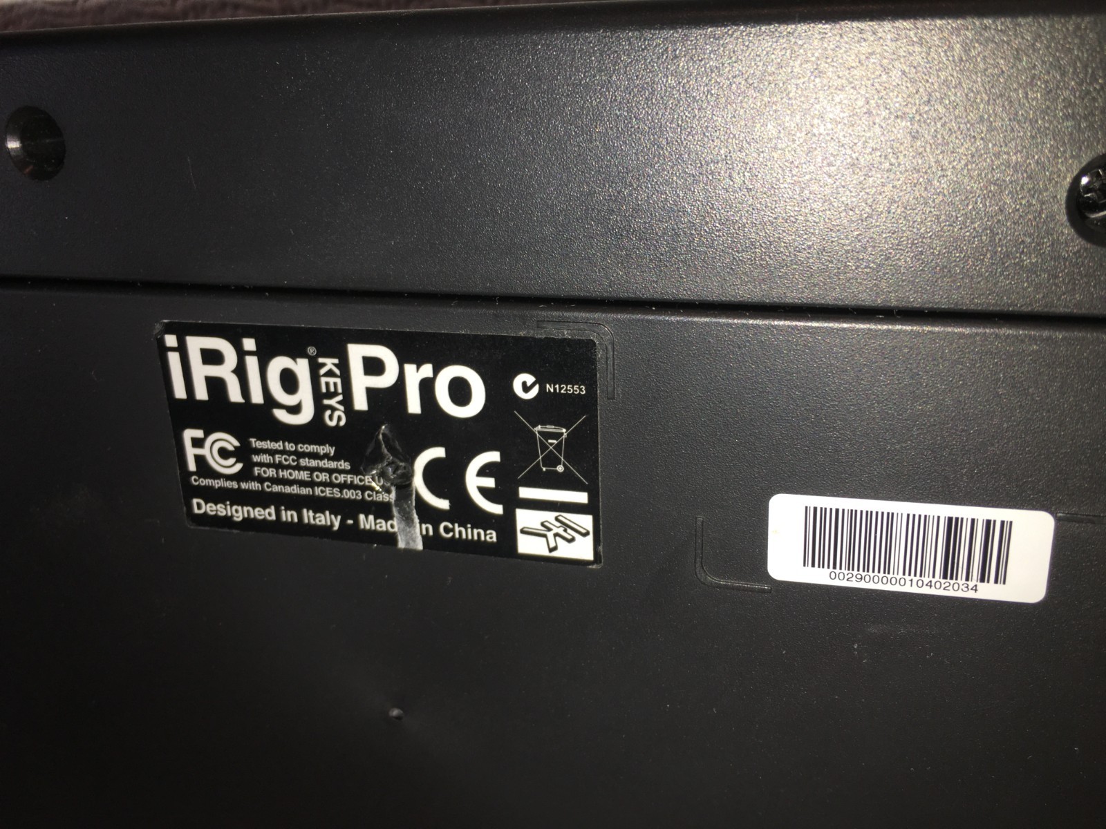 IK Multimedia iRig KEYS PRO 37 Keys Universal USB for MAC/PC/iOS MIDI Keyboard