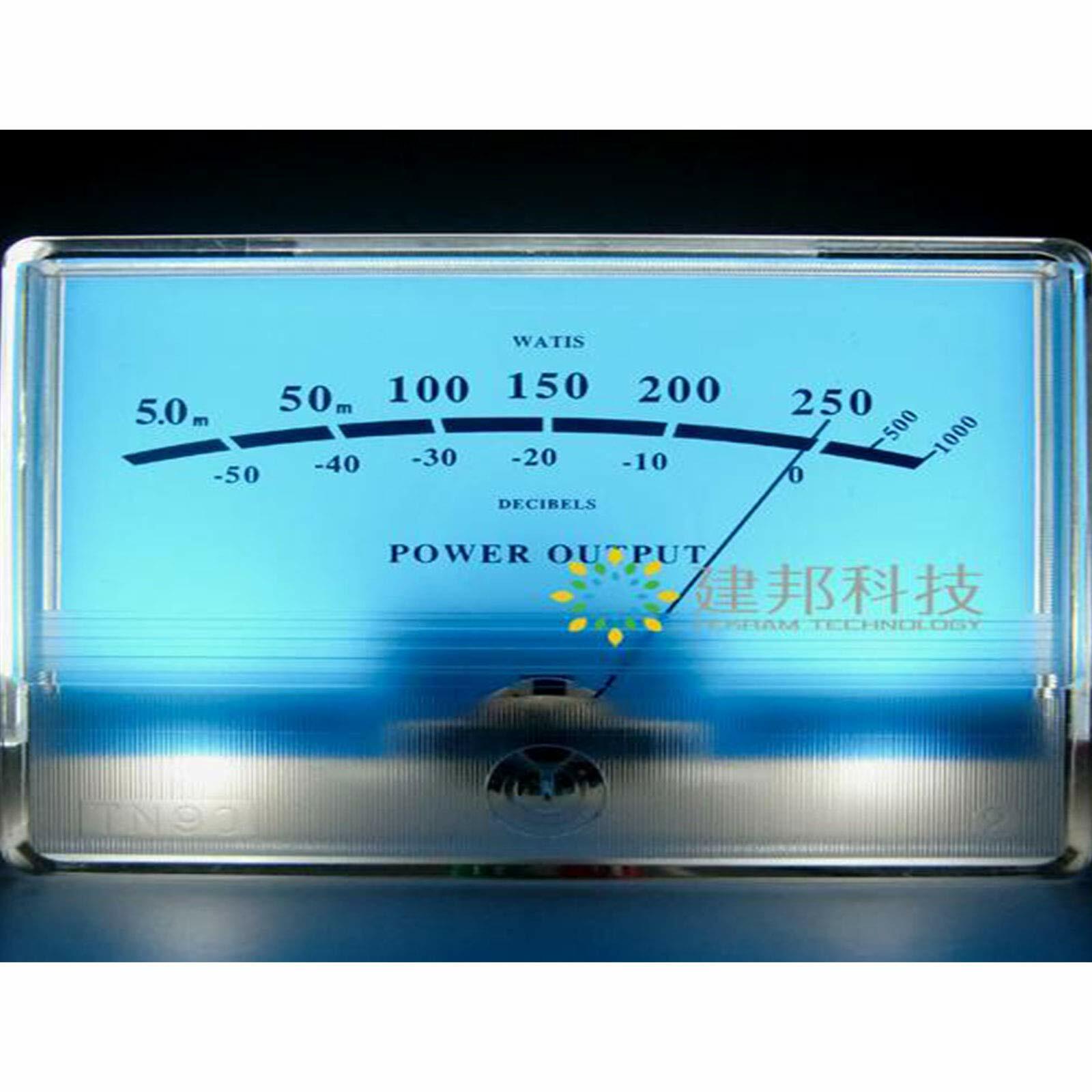 VU Meter DB Level Header Audio Power Amplifier Indicator Meter DB Table Blue