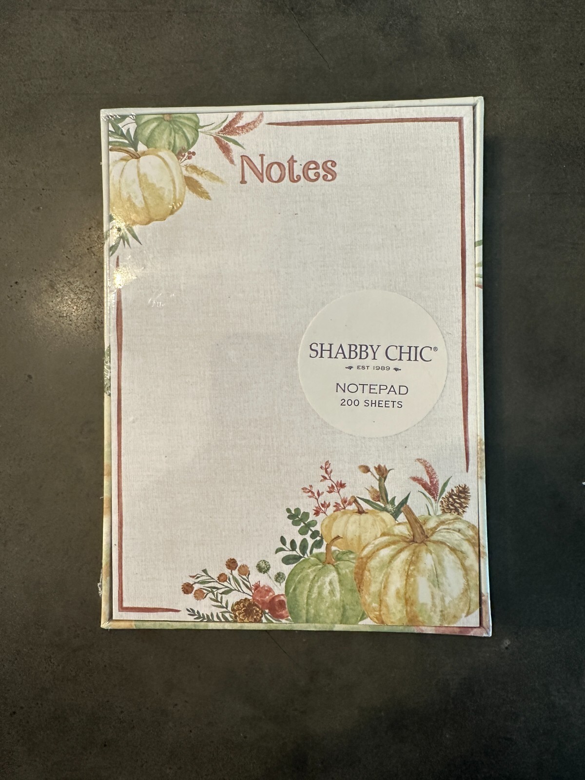 SHABBY CHIC Notepad - 200 Sheets 5" by 7" -- NEW & SEALED!
