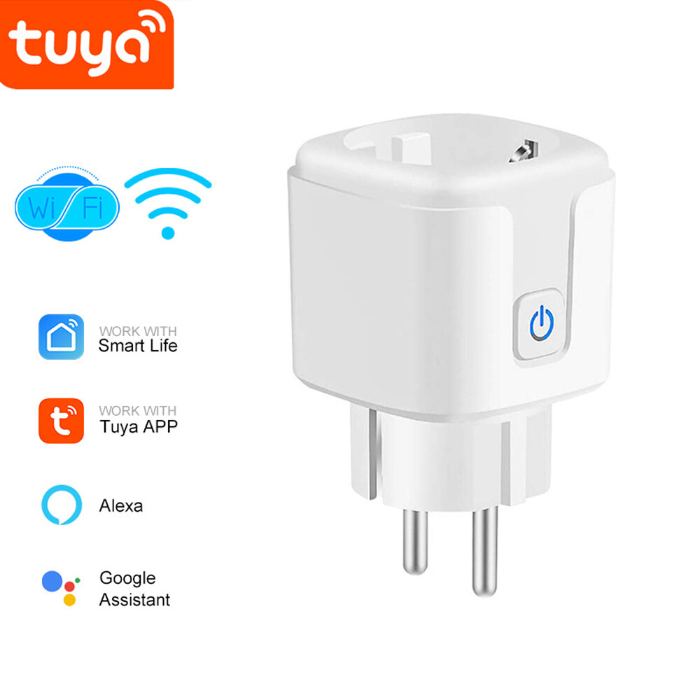 Smart Socket EU 16A AC100-240V Tuya Smart Life Socket Wifi Smart Plug Powe