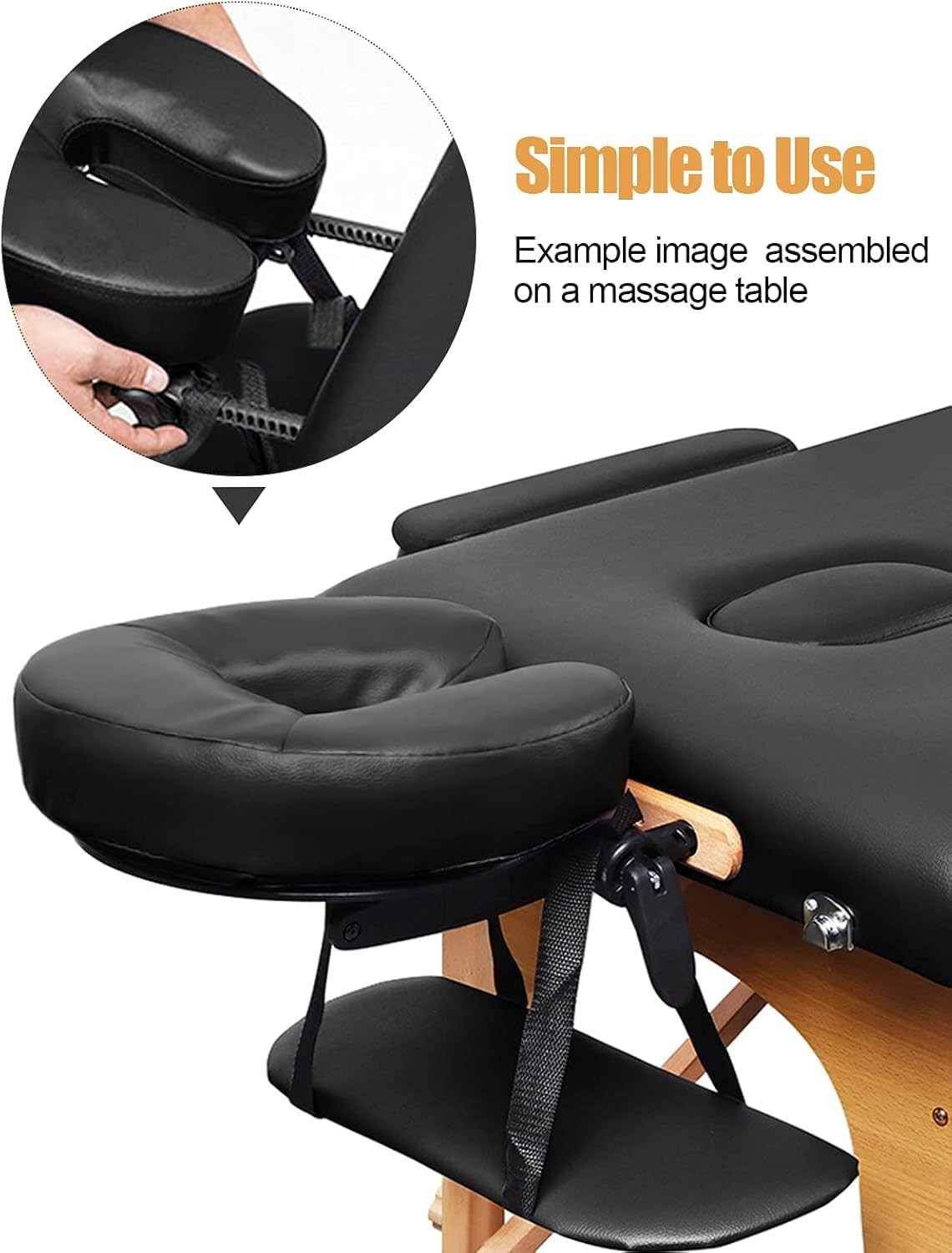 Universal Face Cradle & Cushion for Massage Table, Adjustable Massage Headres...