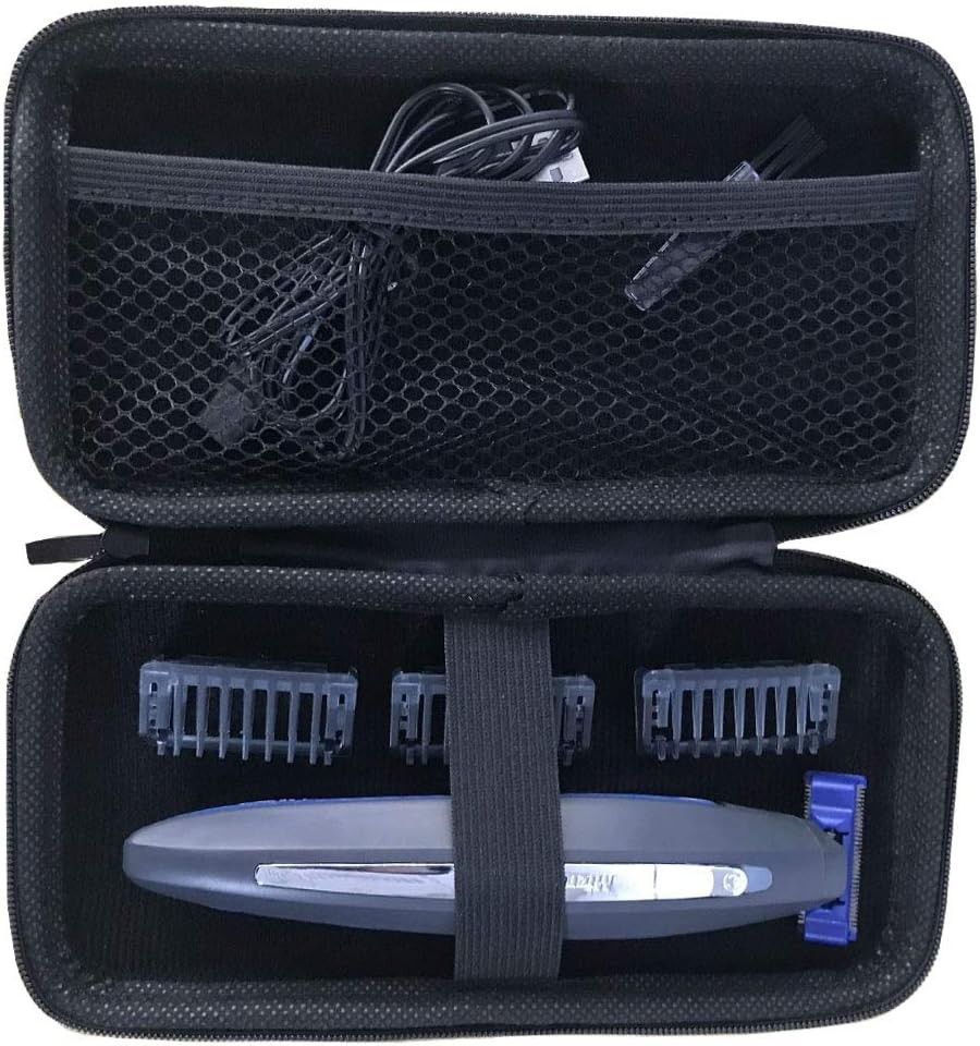 Semi-Waterproof Trimmer Carrying Case with Mesh Pocket for Accessories - Stylish