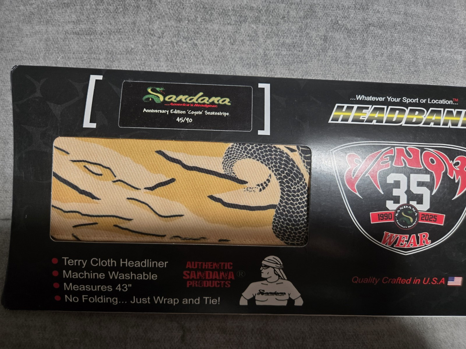Sandana Coyote Anniversary Terry Cloth Headliner Beige/Black