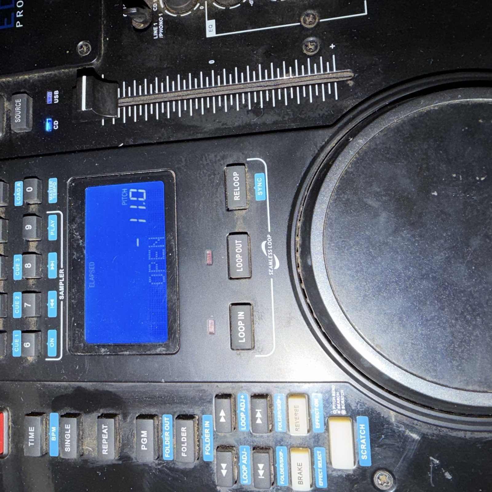 Edison Scratch 2500 MKIV Professional Dual CD USB MP3 DJ Audio Mixer UNTESTED