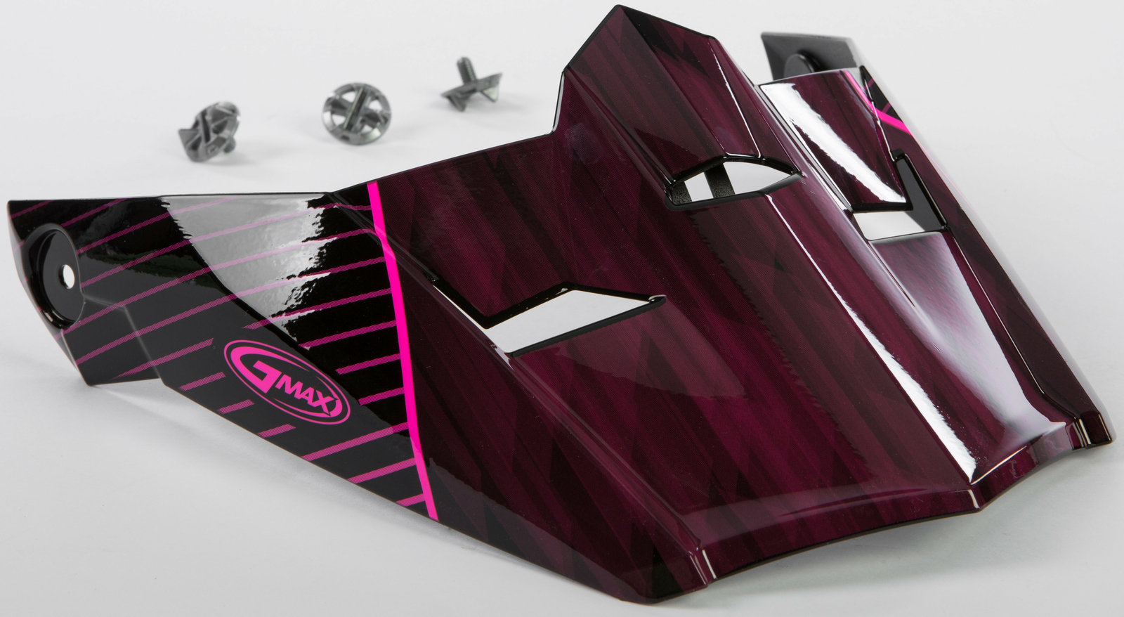 GMAX MX46 Helmet Visor BLACK/HI-VIS PINK MD-XL G046882