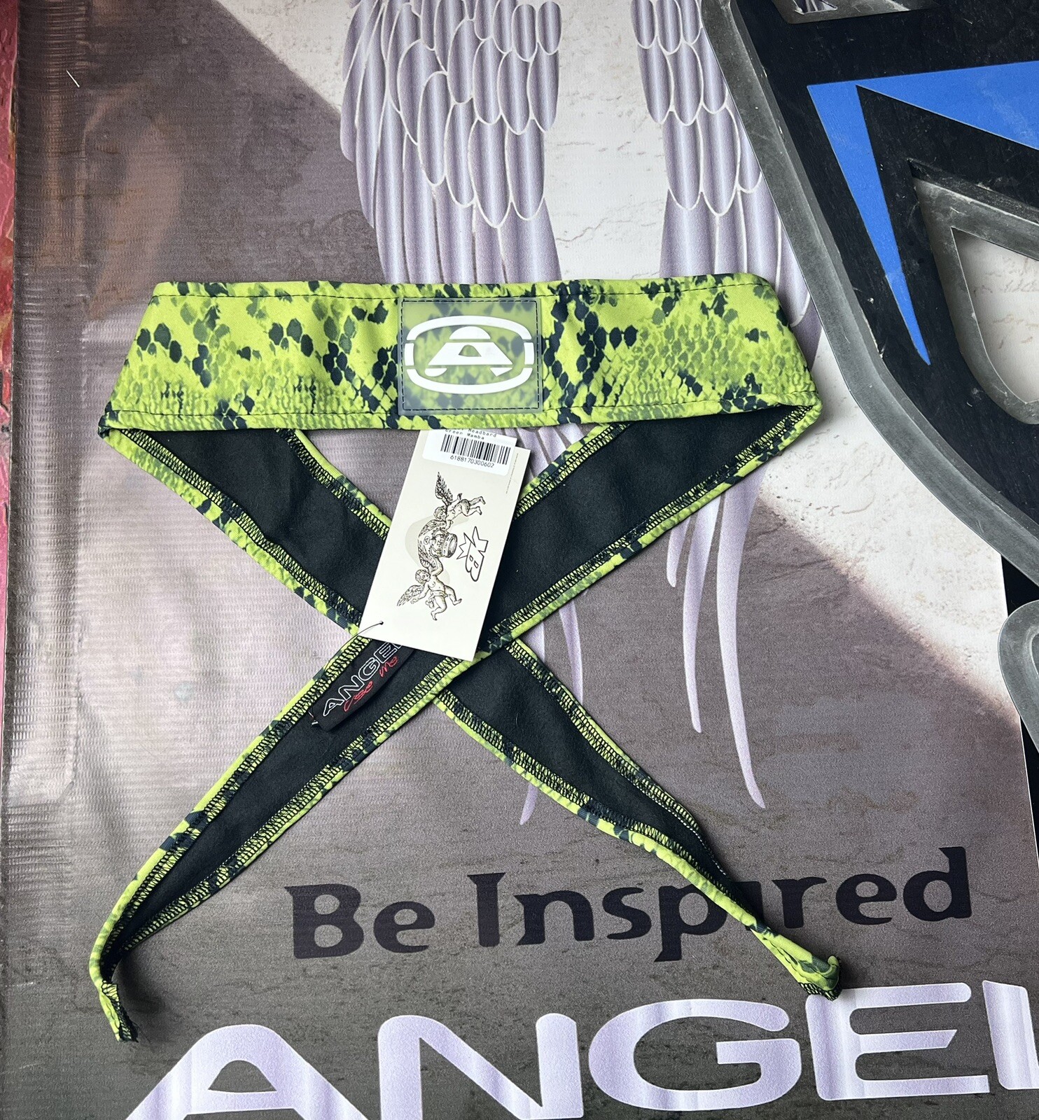 Angel Bunkerking Headband - VTG  - Green Mamba - paintball sandana jt proflex