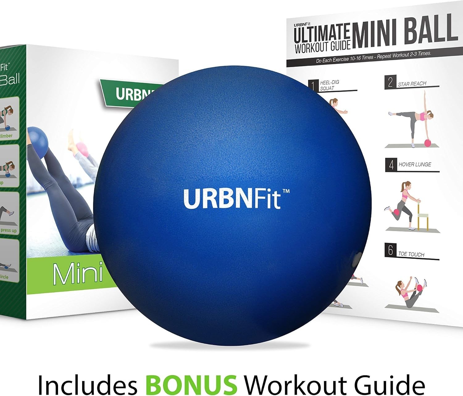 Blue 9” Mini Exercise Ball for Core & Balance - Perfect for Workouts & Therapy
