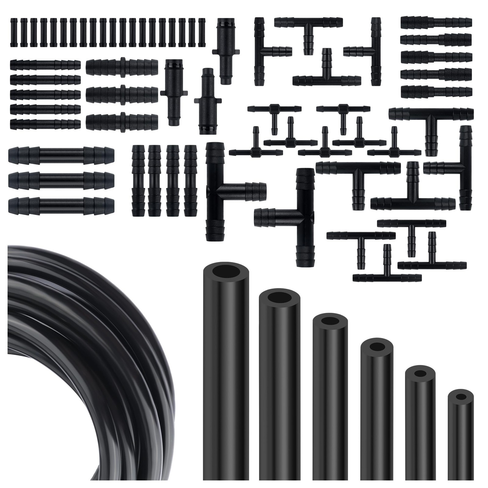 Multipurpose Vacuum Line Kit,6PCS 5Ft Vacuum Hose Automotive+64PCS Vacuum Lin...