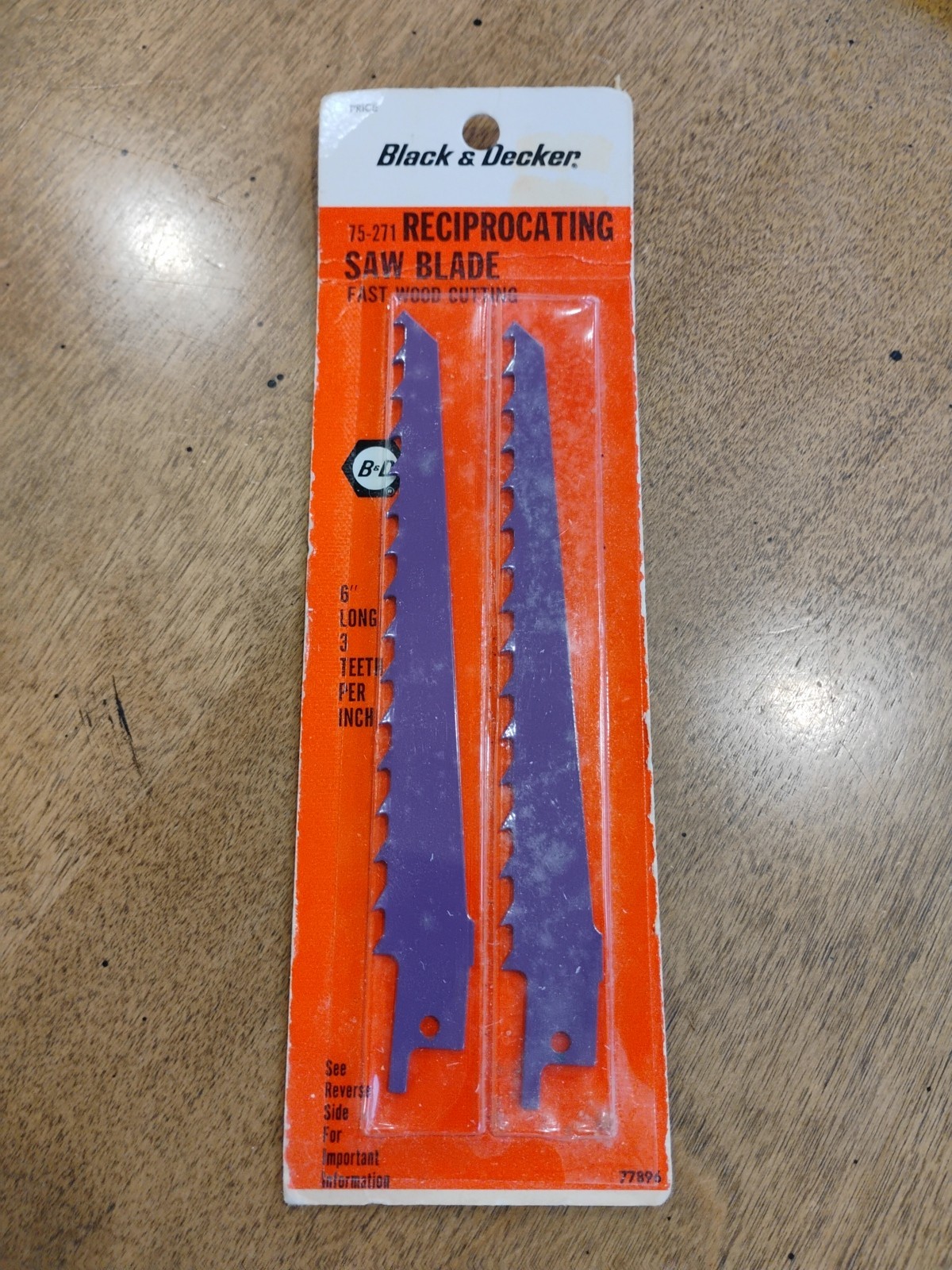Vintage Black & Decker Reciprocating Saw Blades 2 New In Package 75-271