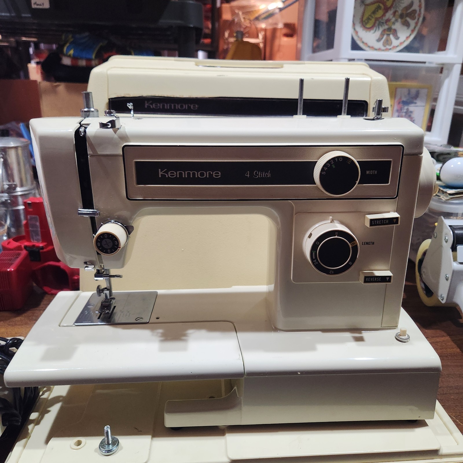 Vintage Kenmore Sears Model 385.12321 Sewing Machine W Case & Foot Pedal Clean