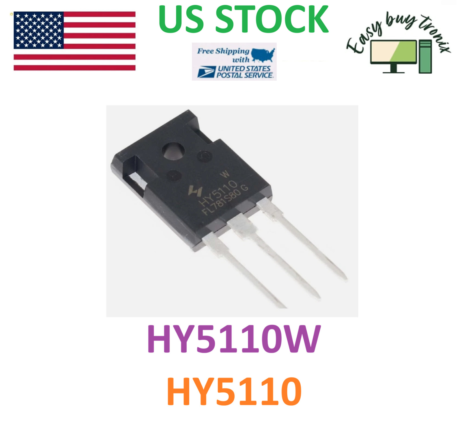 2PCS Original HY5110W HY5110 TO-247 100V 316A MOS tube NEW US STOCK 100V/316A