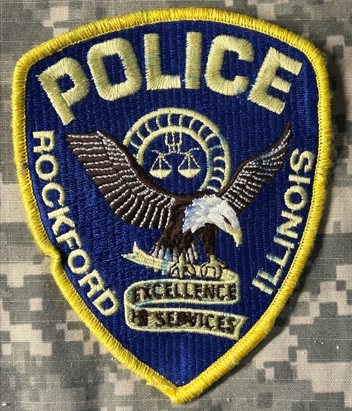 Patch NEW Rockford Illinois Police Shoulder Jacket Authentic