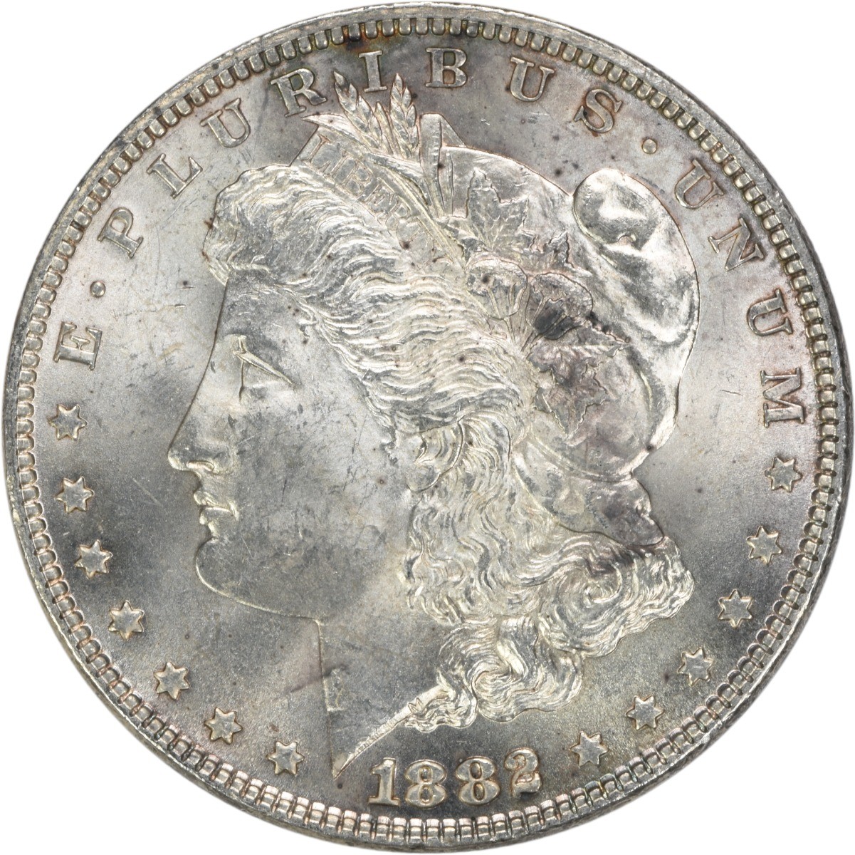 1882 Morgan Silver Dollar Choice BU Toned Uncertified #1105