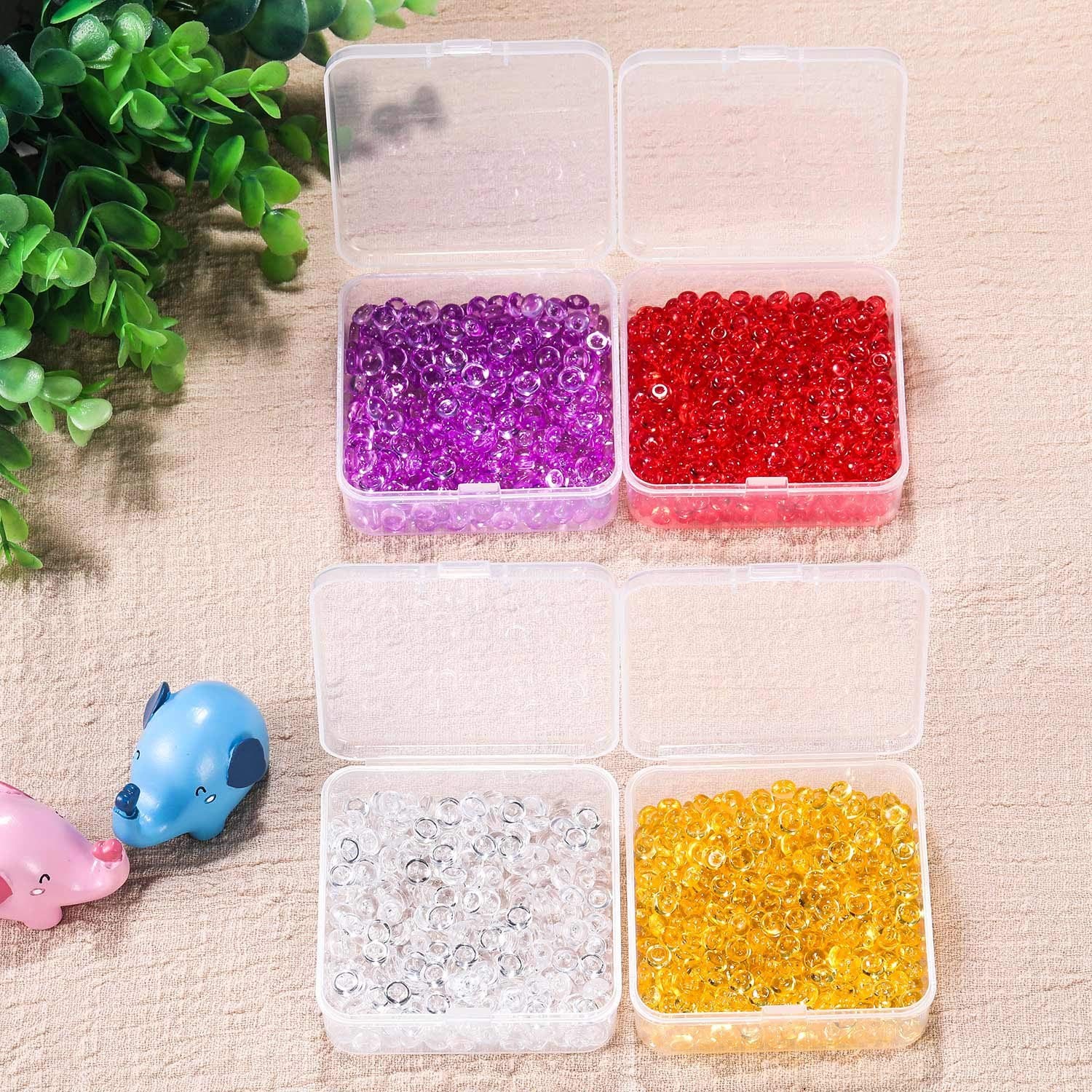 SATINIOR 12 Pack Clear Plastic Beads Storage 2.9 x x 1 Inch,
