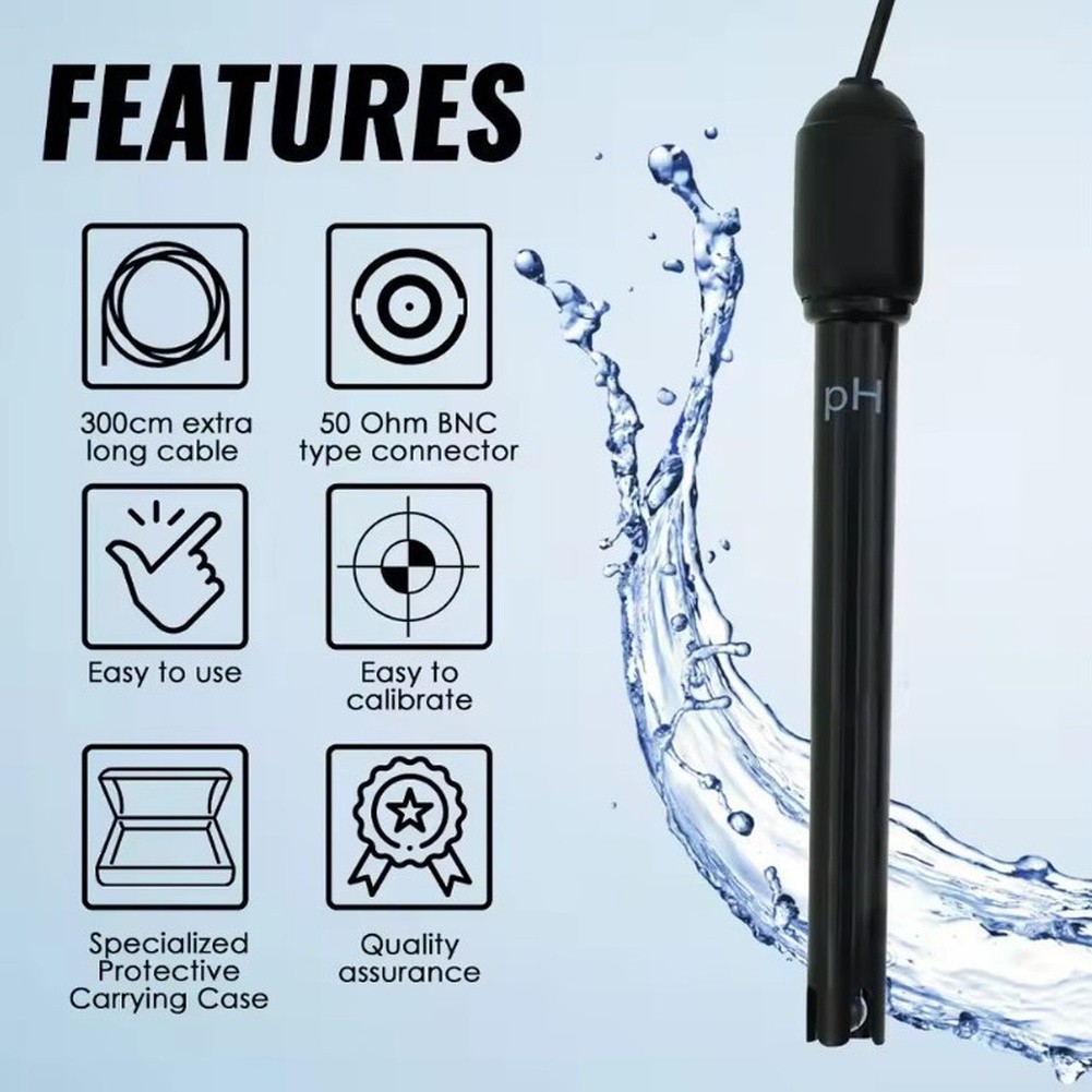 Replaceable For pH Electrode with for bnc Connector for For pH Meters Pools Labs