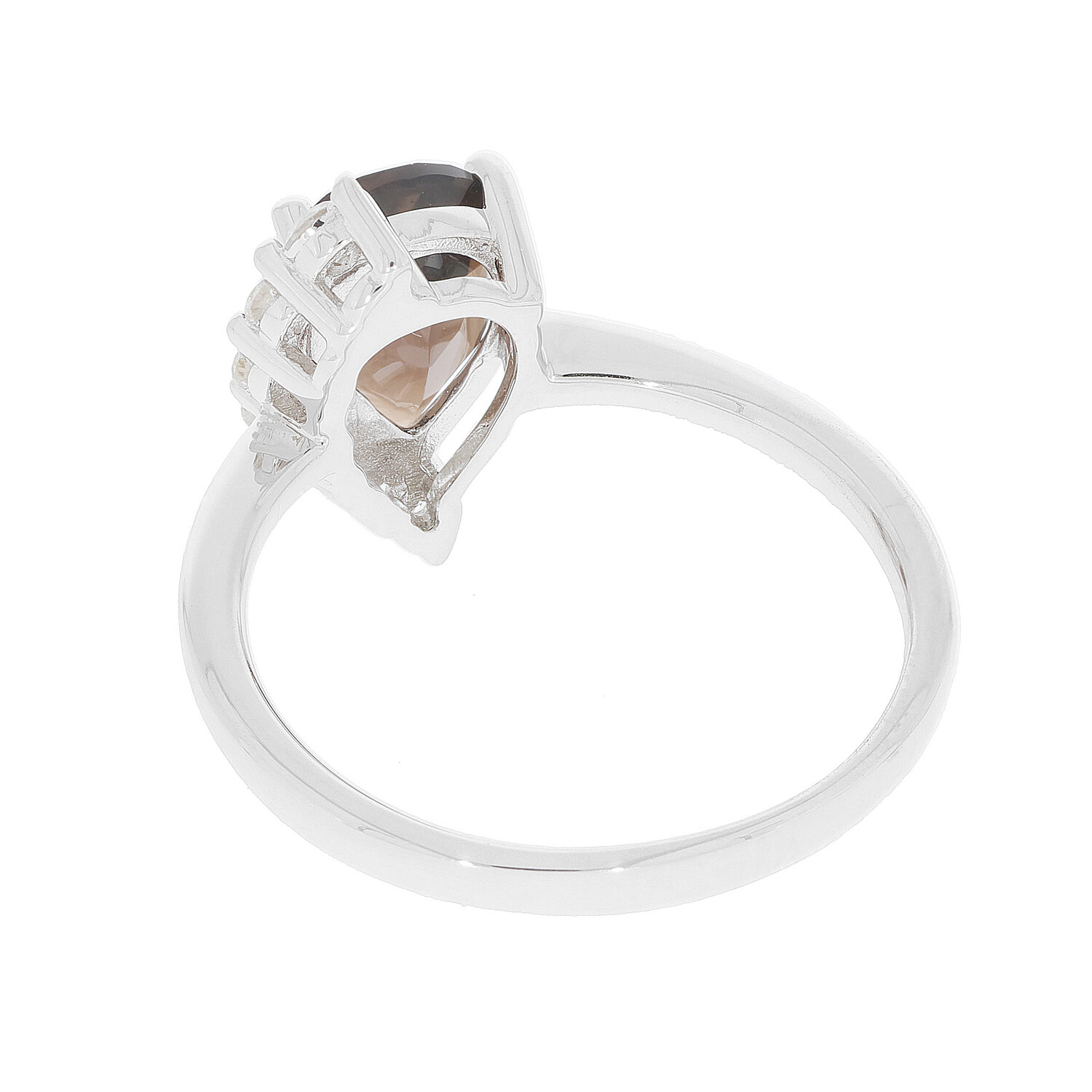 Sterling Silver Semi Mount Ring Setting Pear PE 10X7mm Topaz