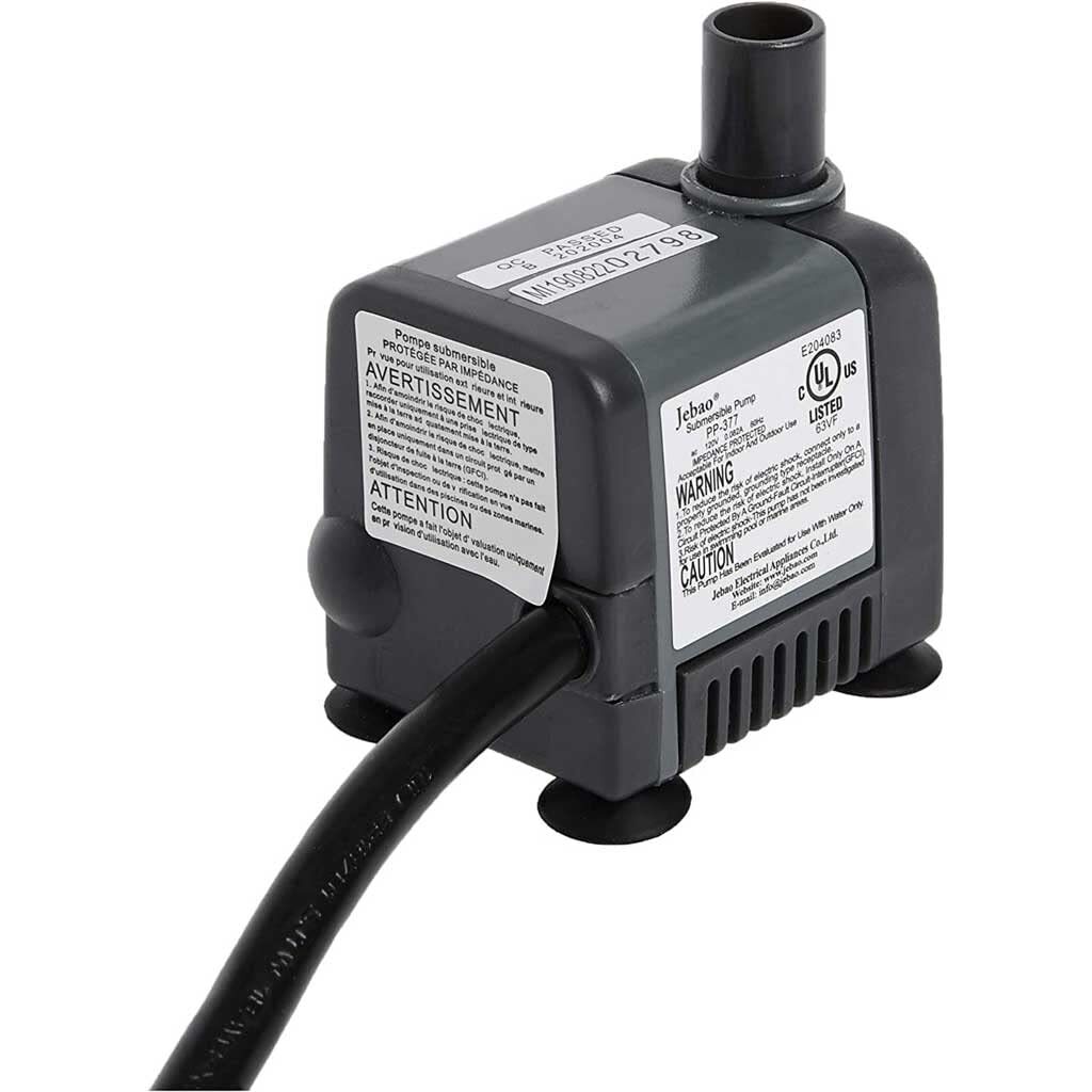 Jebao PP 377 Submersible Water Pump 105 GPH 2 Inch Black Pond Pump 5W