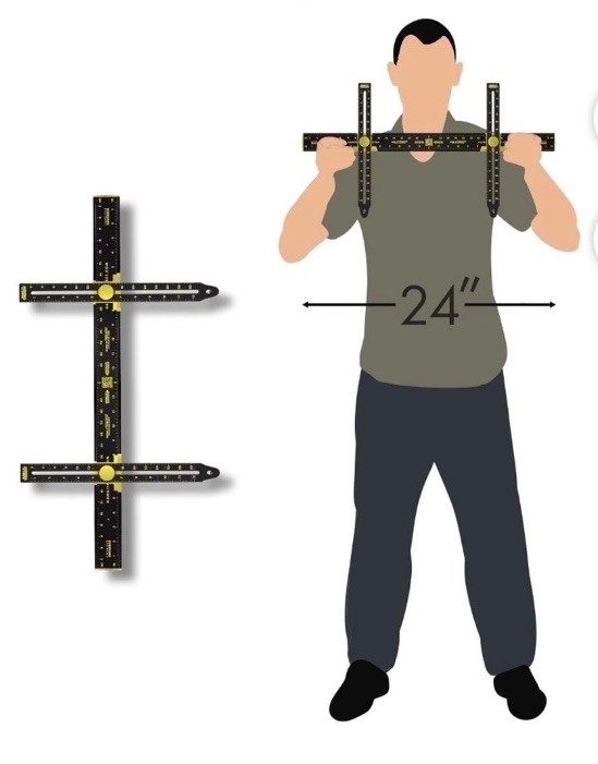 Original Hang It Perfect Hanging Tool Picture w/Leveler Simple & Fast Black 36”