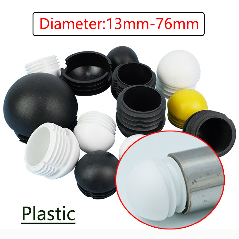 Plastic Domed Round End Caps for Tubing Pipes Inserts Plugs Bungs Furniture Feet