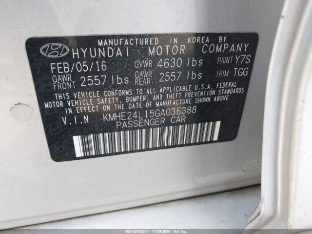 SONATA 2016 Glove Box 4933376