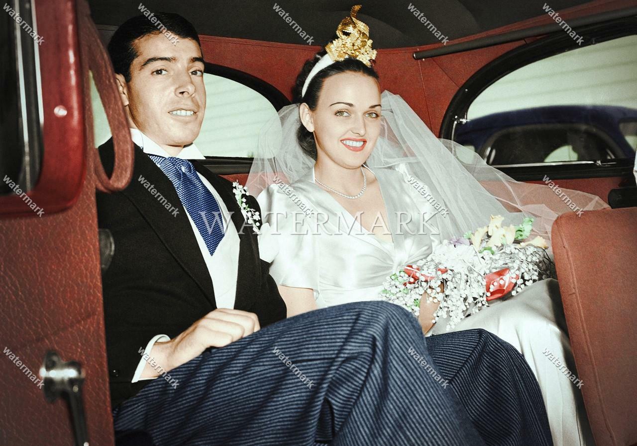 EF586 Joe DiMaggio - Dorothy Arnold Yankees 8x10 11x14 16x20 Colorized Photo