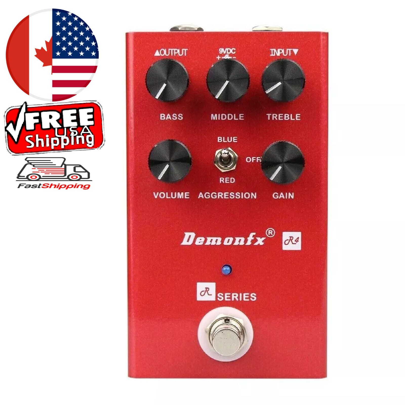 Demonfx Revelation 4 Distortion W/Toggle Mode Option Guitar Effect Pedal NEW! CA