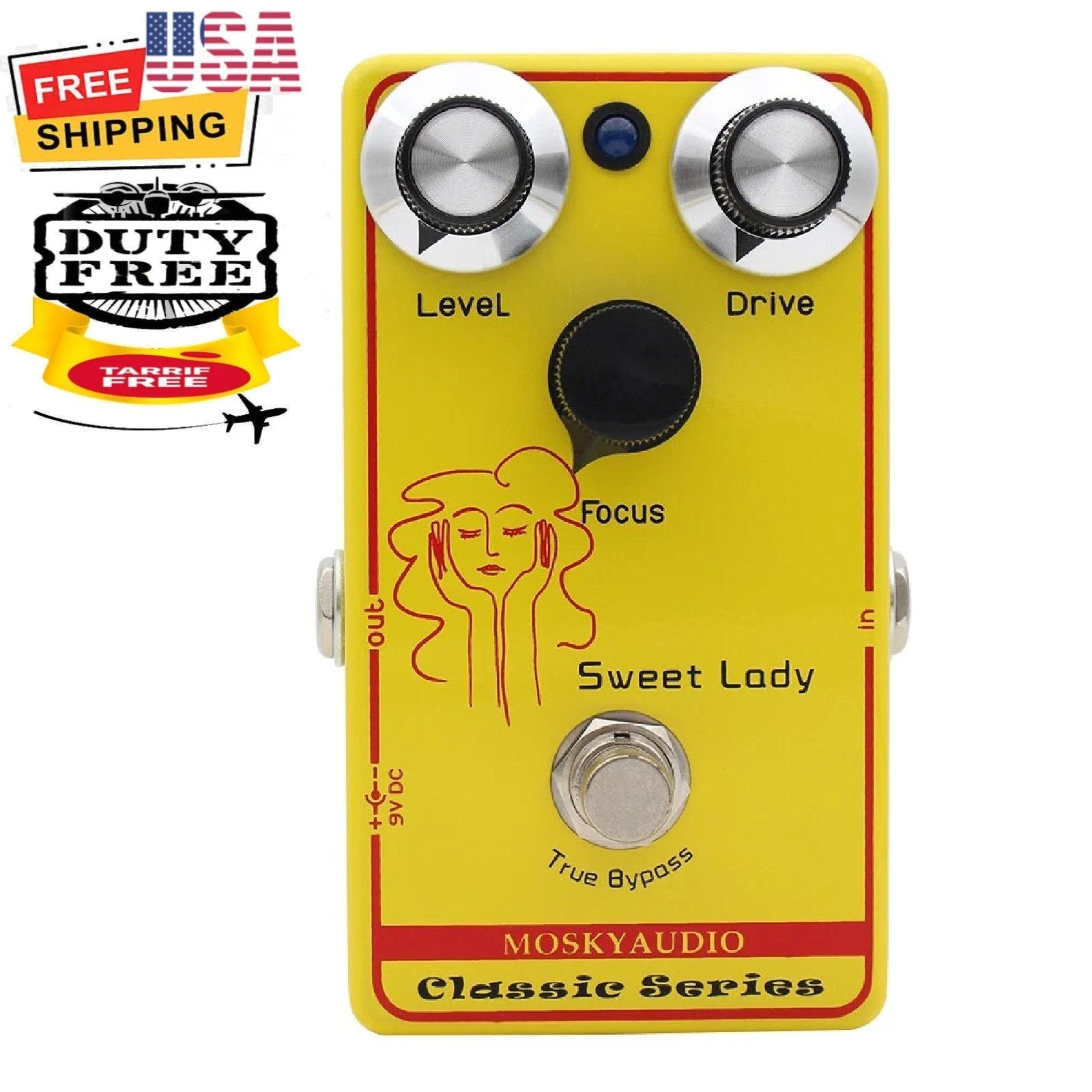 Mosky Sweet Lady Hand-wired Professional Overdrive Sweet Honey Guitar FX Pedal