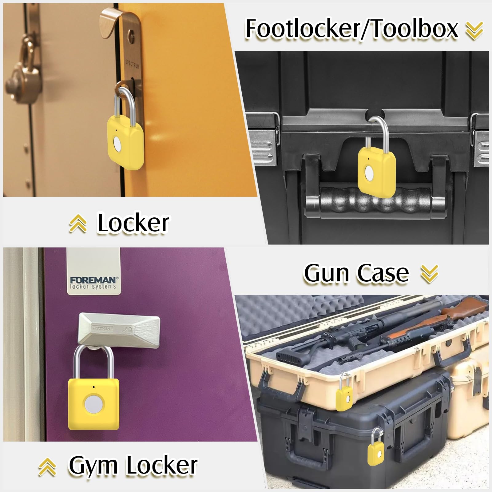 Pothunder Fingerprint Padlock Smart Lock Locker Lock APP Rechargeable Gym Locker
