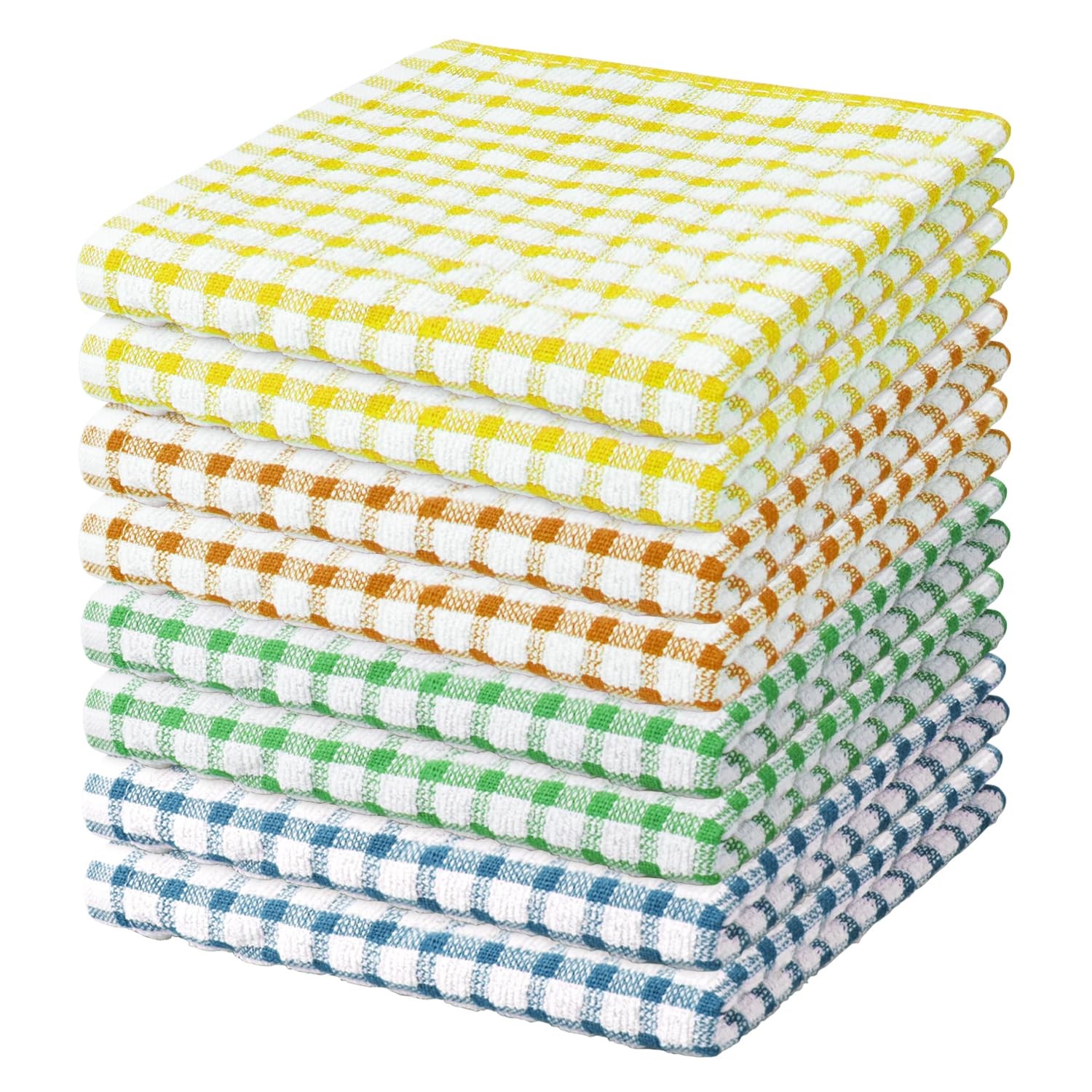 Nialnant 8 Pack Dish Cloths for Washing Dishes, 100 Cotton Reusable Cleaning ...