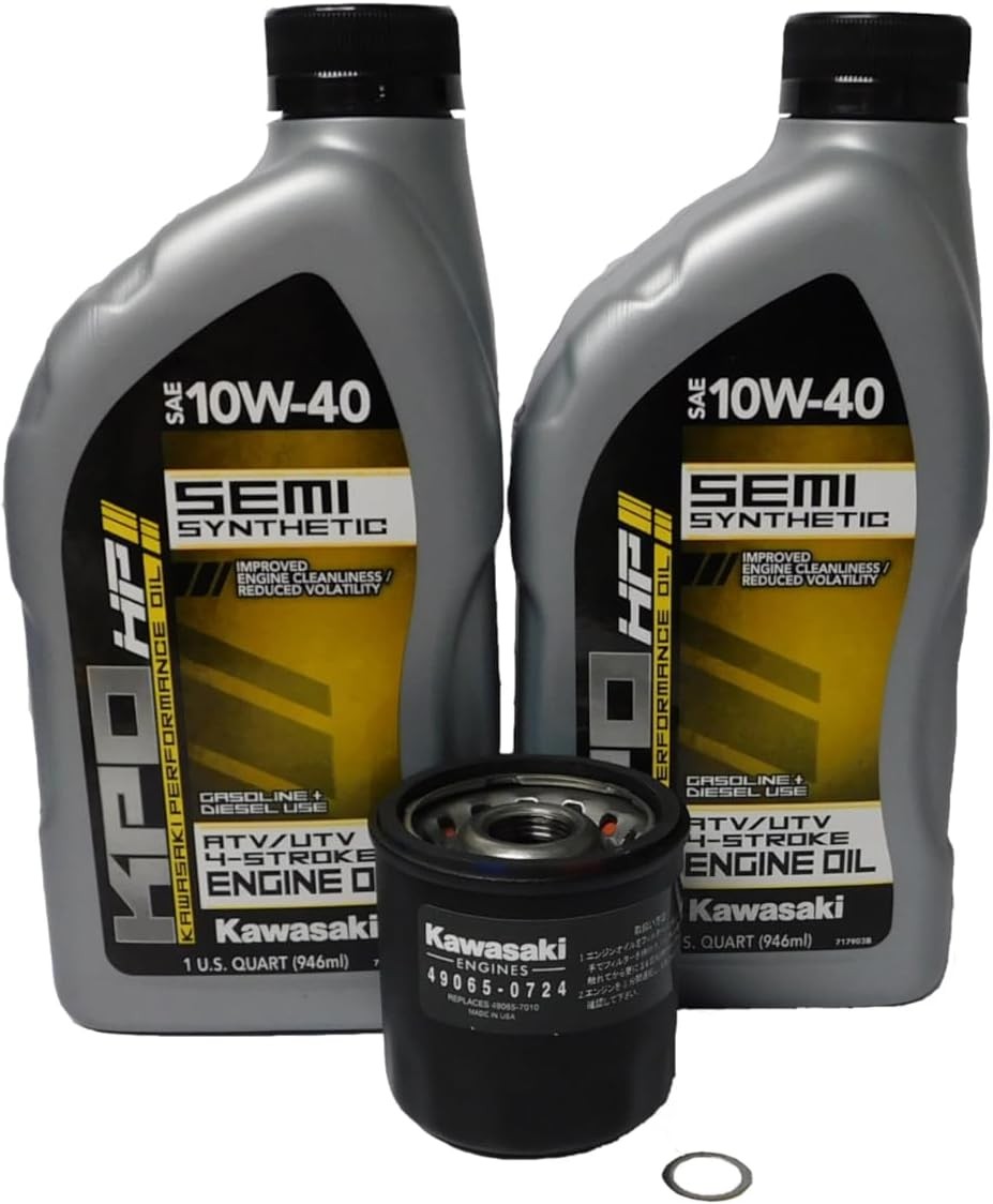 2005-2025 Kawasaki Mule 600 610 SX KAF 400 OEM Engine Oil Change Kit KAW0510w-40