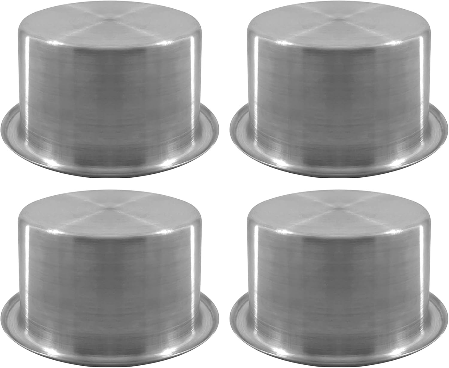 4Pcs 3" Stainless Steel Drop-in Anti-Spill Cup Holder with Non-Slip Washer