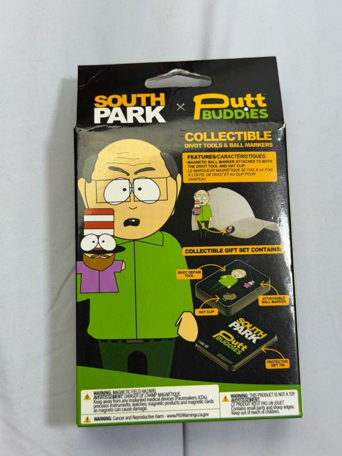 South Park x PuttBuddies Mr. Garrison Mr. Hat Golf Divot Tool Ball Marker NIB