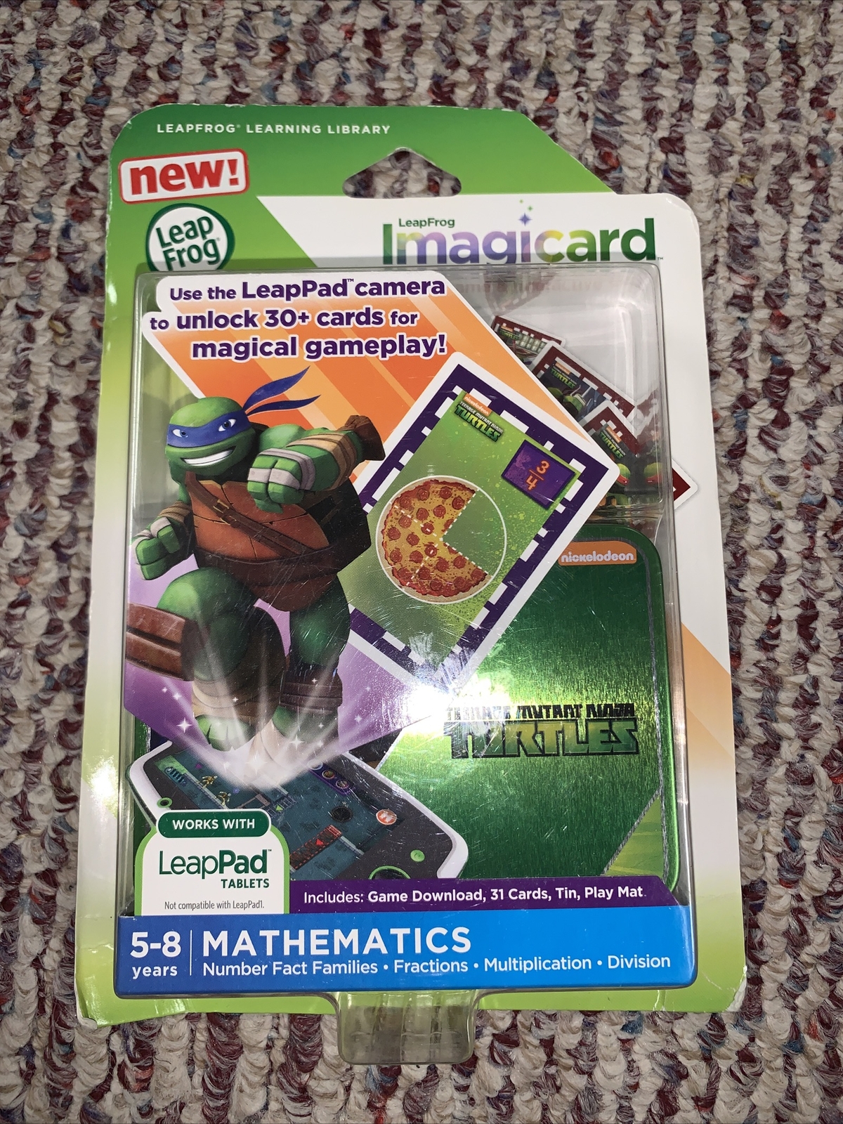 LeapFrog ImagiCard Teenage Mutant Ninja Turtles Learning Game for LeapPad yrs5-8