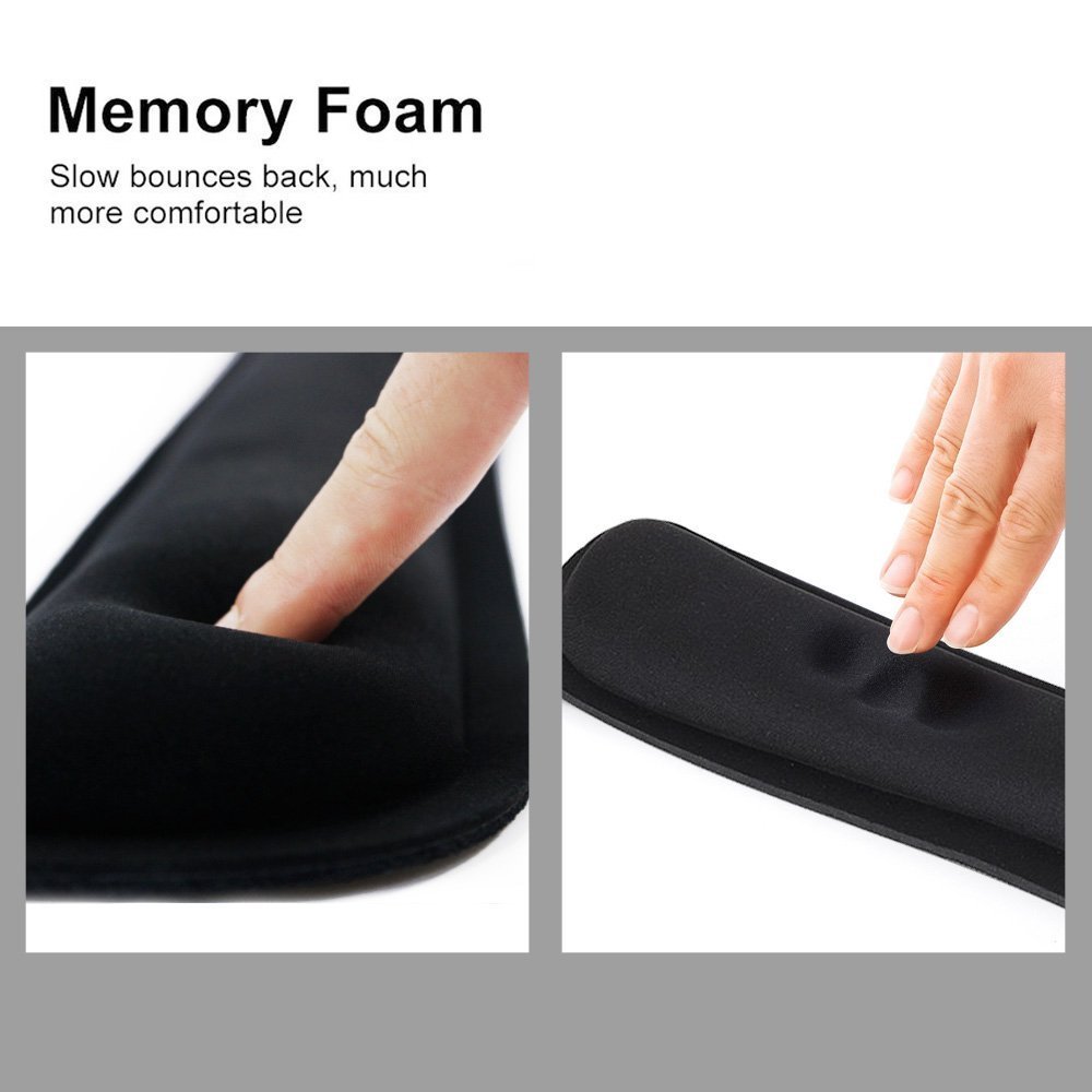 Keyboard & Mouse Wrist Rest Pad Set-Gel Support Cushion with Memory Foam Comfort