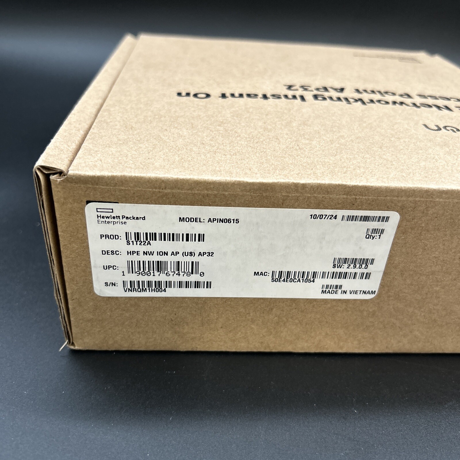 HPE Networking Instant On Access Point AP32 2x2 WiFi 6E | Single Unit (S1T22A)