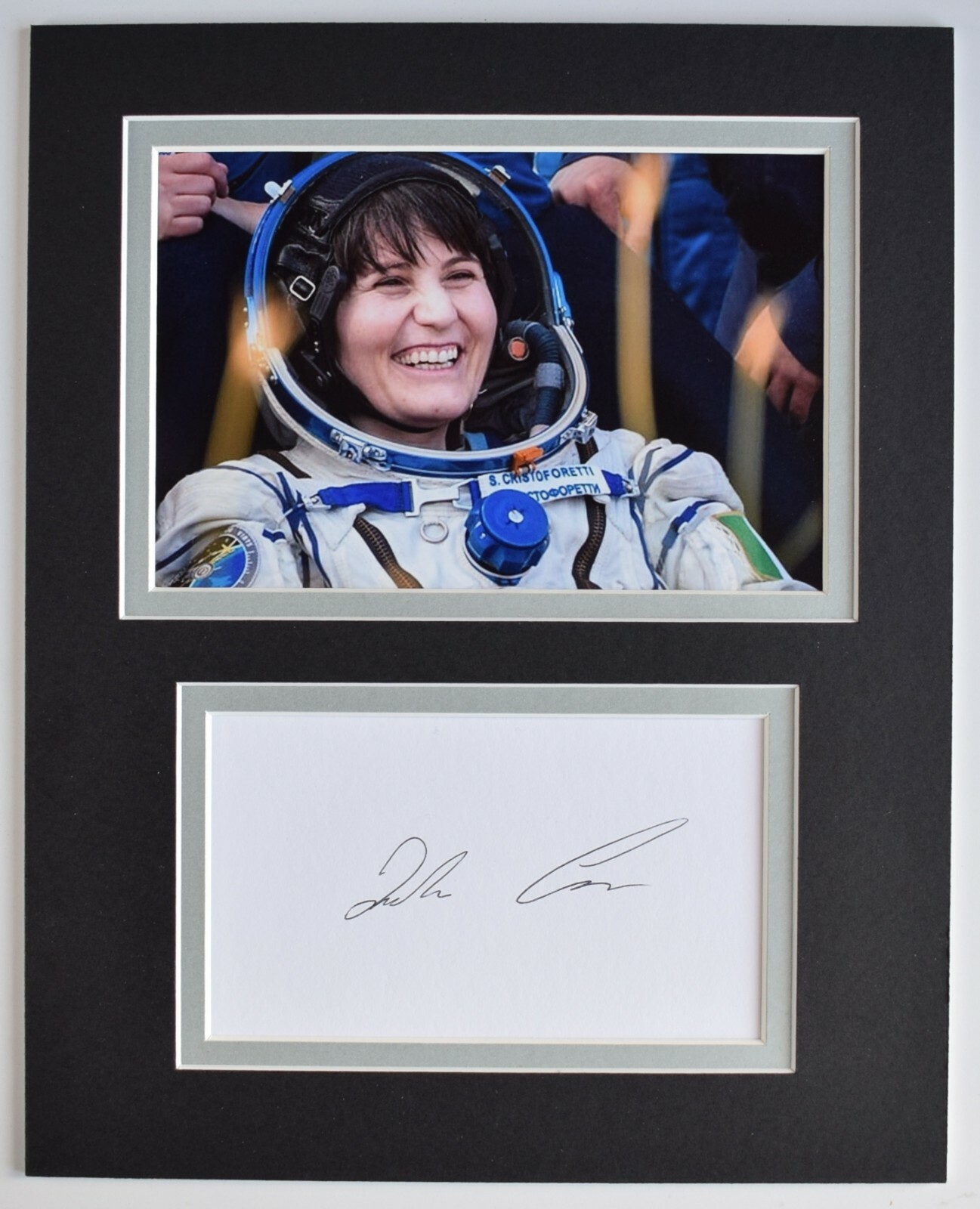 Samantha Cristoforetti Signed Autograph 10x8 photo display Space Astronaut COA