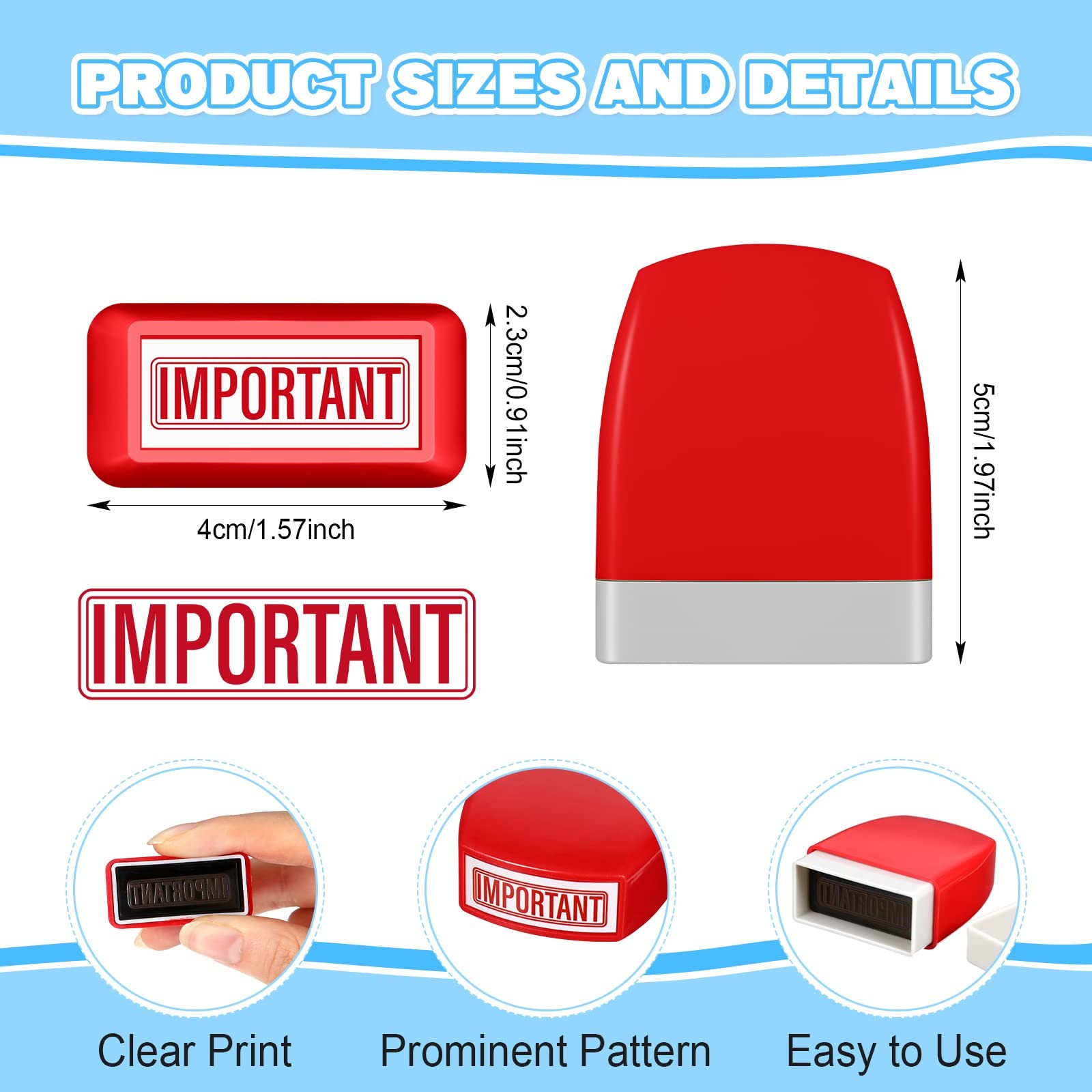 16 Pcs Office Stamp Set Message Self Inking Rubber Stamp Set for Office Stamp...