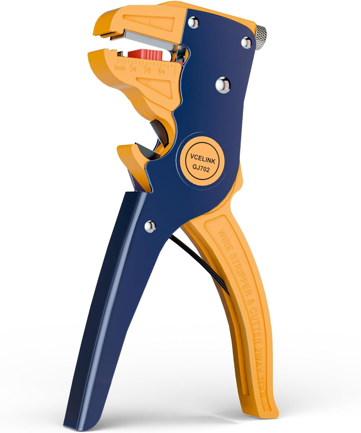 Automatic Wire Stripper and Cutter, 2 in 1 Adjustable Quick Strip Tool, Blue