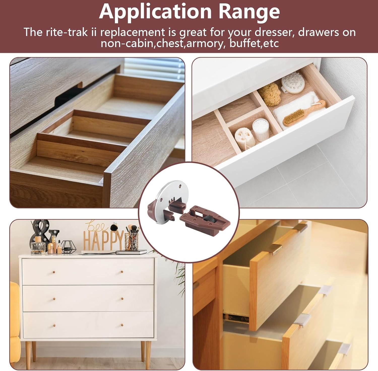 Kenlin Rite Trak II Drawer Slide 6 Set Replacement