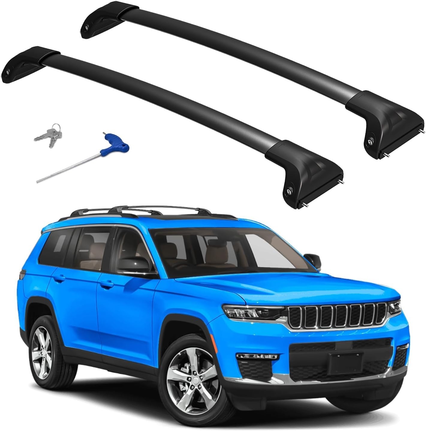 300lbs Roof Rack Cross Bars Fit for 2021-2026 Jeep Grand Cherokee L 3-Row 22-26