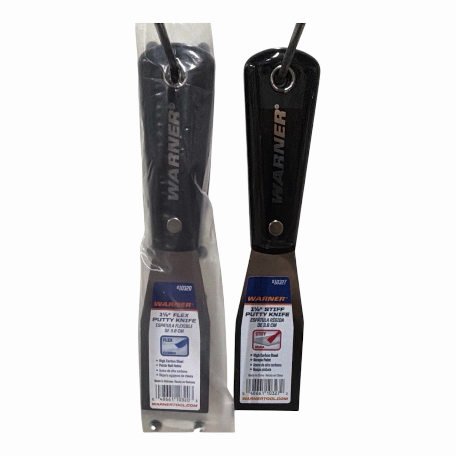 Warner Model 10320 1-1/2in Flex and Stiff Steel Putty Knife Black/Silver
