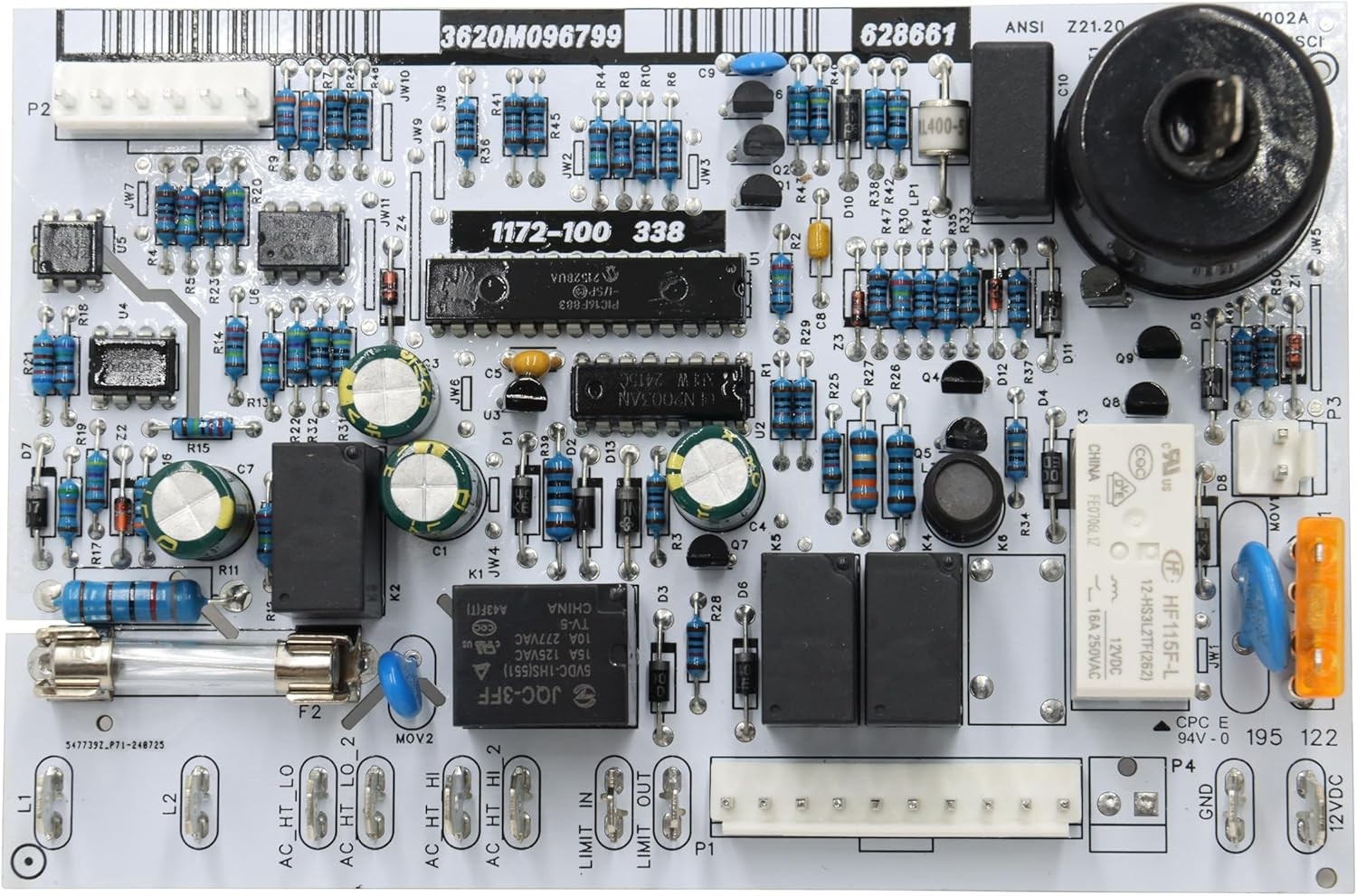 628661 RV Refrigerator Power Circuit Board 2 Way Replacement for Norcold,