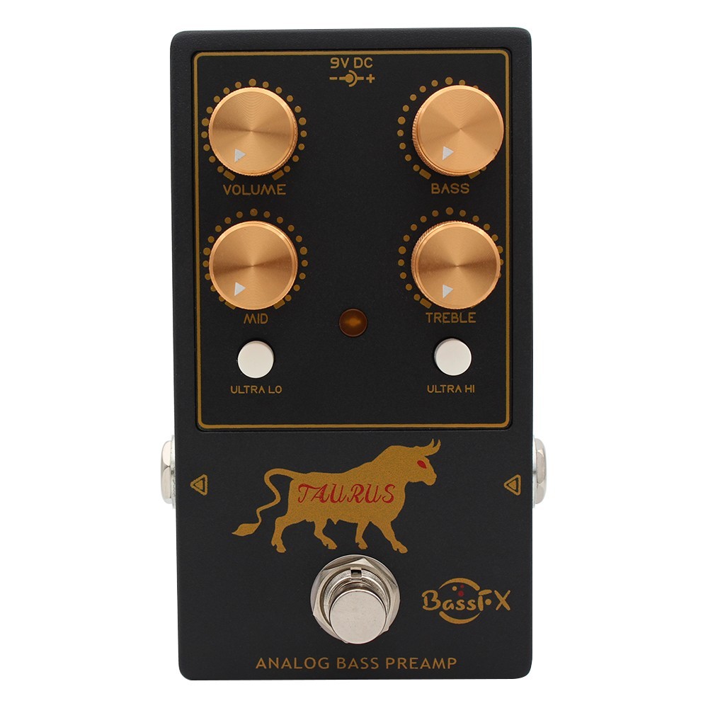 Fanmuzk  Analog Bass Preamp Pedal 3-Band Active EQ + Ultra-Hi /Ultra-Lo Switches